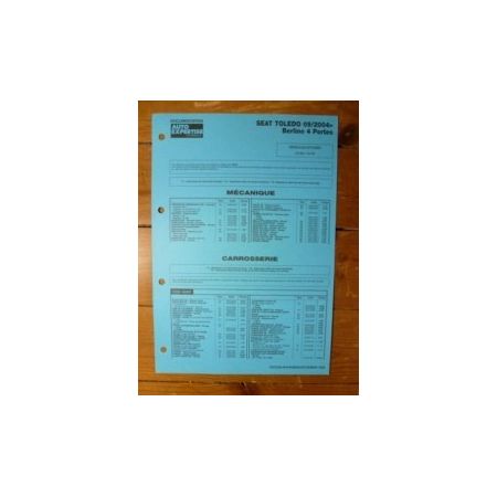 Toledo dep 09/04 Fiche Technique Seat