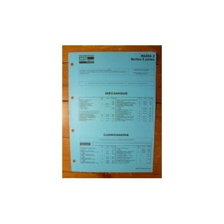 MAZDA 2 Fiche Technique Mazda
