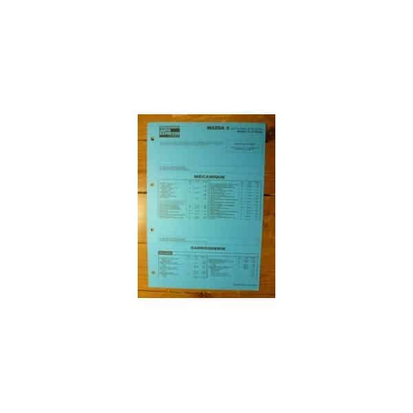 MAZDA 3 Fiche Technique Mazda
