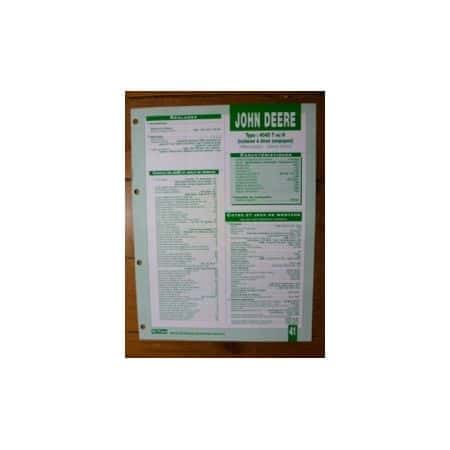 4045T - 4045H Fiche Technique John Deere