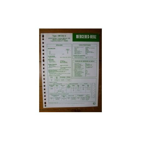 OM352A Fiche Technique Mercedes