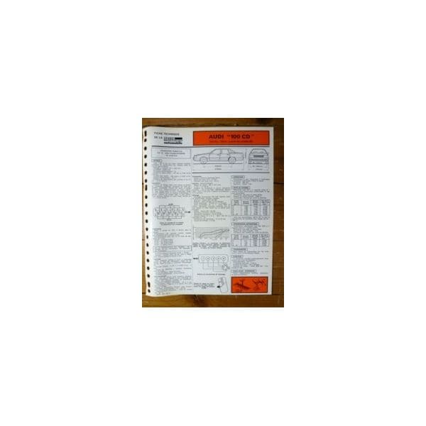 100 CD dep 85 Fiche Technique Audi