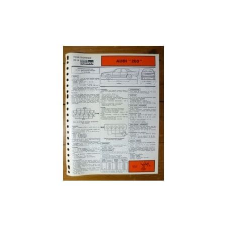 200 Fiche Technique Audi