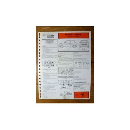 Metro Fiche Technique Austin