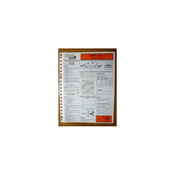 318i K Jetronic Fiche Technique Bmw