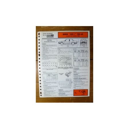 323i 150cv dep. 84 Fiche Technique Bmw