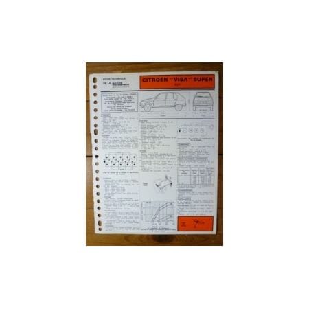 Visa Super 5cv Fiche Technique Citroen