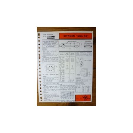GSA X3 Fiche Technique Citroen