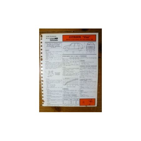 Visa 652cc 83 Fiche Technique Citroen