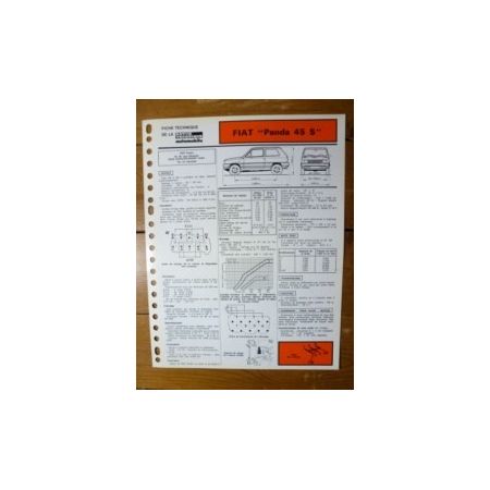 Panda 45 S Fiche Technique Fiat