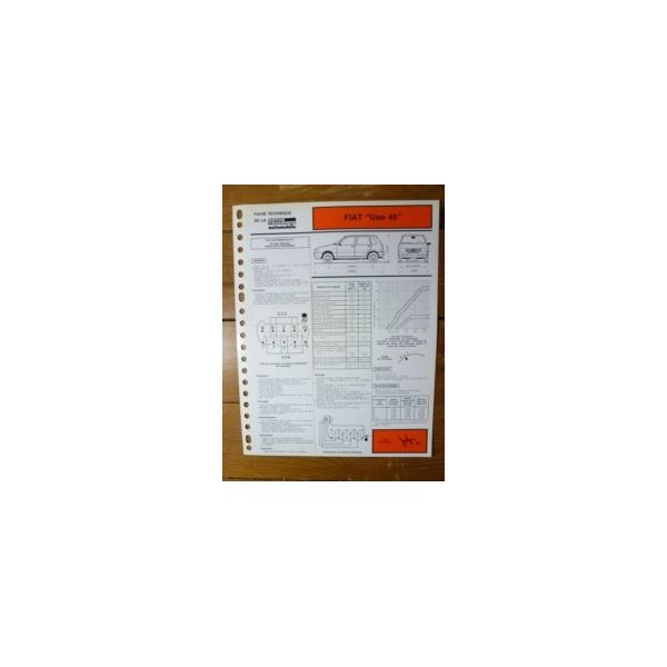 Uno 45 Fiche Technique Fiat