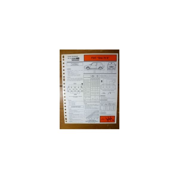 Uno 70 S Fiche Technique Fiat