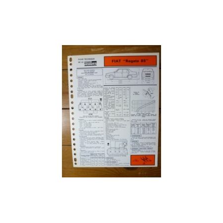 Regata 85 Fiche Technique Fiat