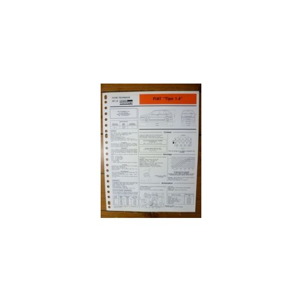 Tipo 1.4 Fiche Technique Fiat