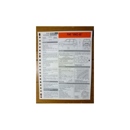 Uno 45 Fiche Technique Fiat
