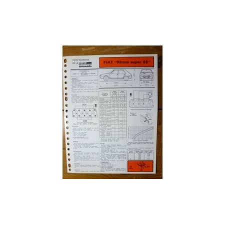 Ritmo Super 85 Fiche Technique Fiat