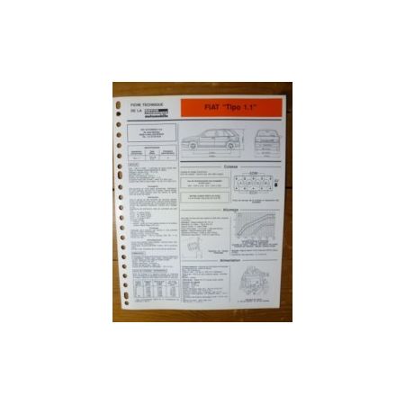 Tipo 1.1 Fiche Technique Fiat