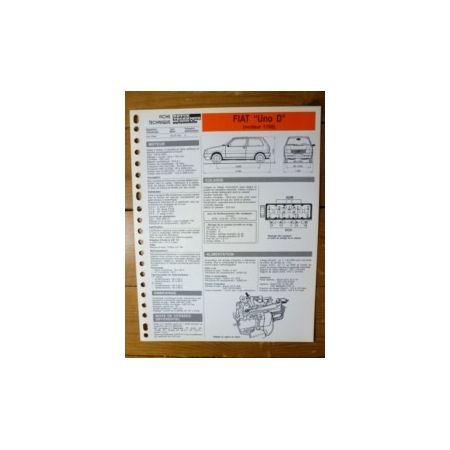Uno D 1700cc Fiche Technique Fiat
