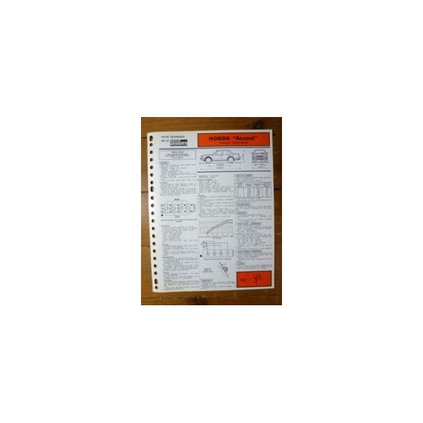 Accord CI48 SY Fiche Technique Honda
