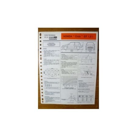 Civic GT 1.5i Fiche Technique Honda