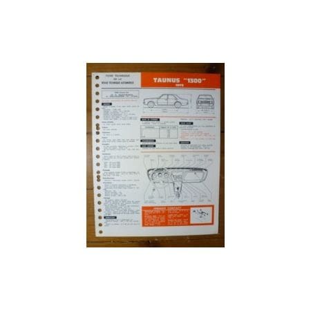 Taunus 1300 72 Fiche Technique Ford