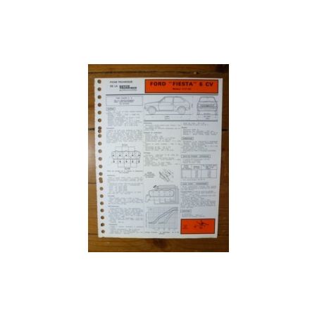 Fiesta 6cv 1117HC Fiche Technique Ford