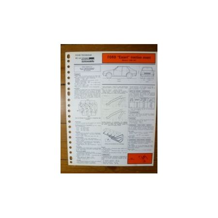Escort Traction 1300HC Fiche Technique Ford