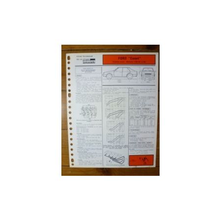 Escort Traction 1100HC Fiche Technique Ford