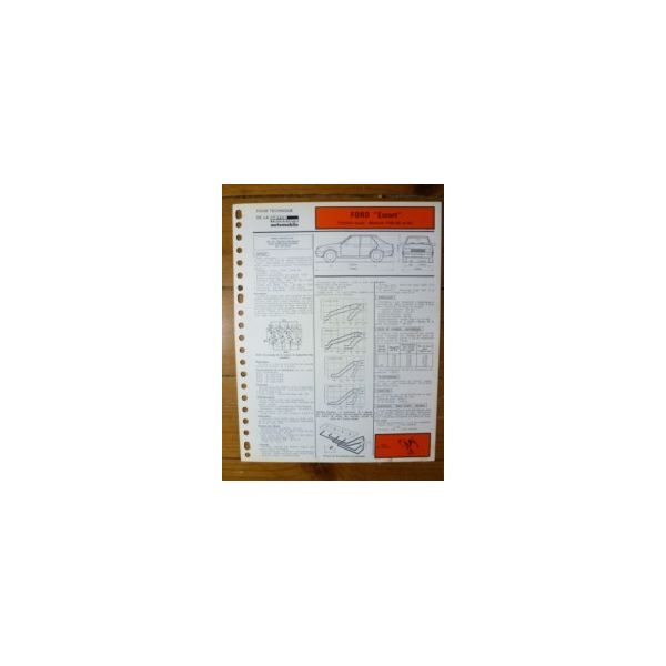 Escort Traction 1100HC Fiche Technique Ford