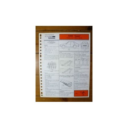 Escort Traction 1600HC Fiche Technique Ford
