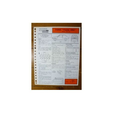 Fiesta XR2 Fiche Technique Ford