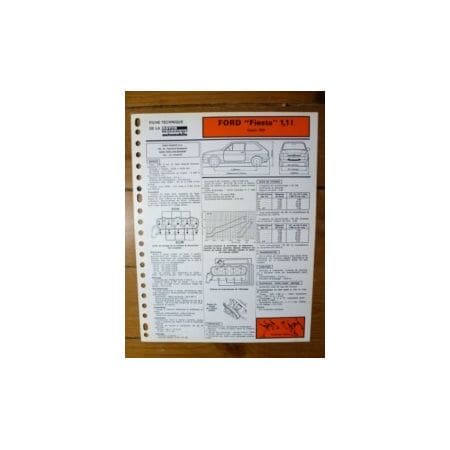 Fiesta 1.1 dep 84 Fiche Technique Ford