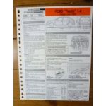 Fiesta 1.4 dep 06/89 Fiche Technique Ford