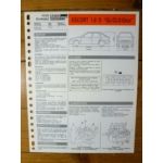 Escort 1.8D GL-CLX-Ghia Fiche Technique Ford