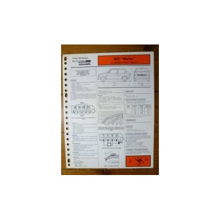 Metro Vanden Plas Fiche Technique Austin