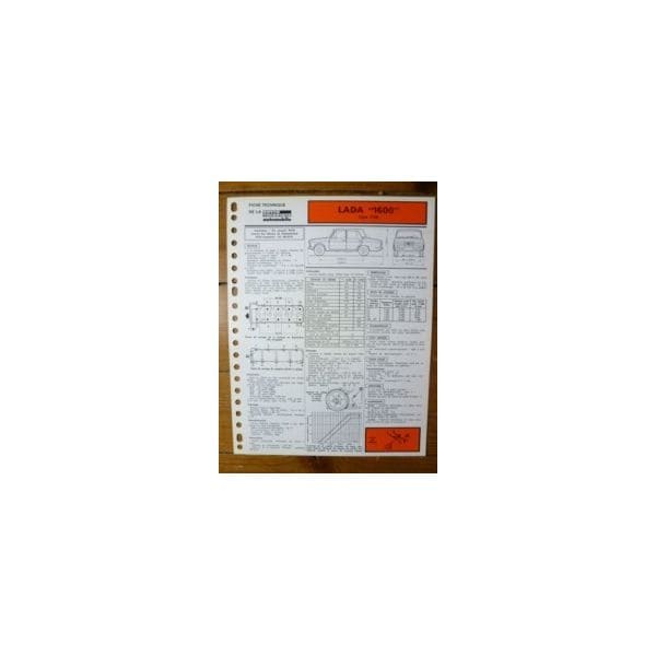 1600 Fiche Technique Lada