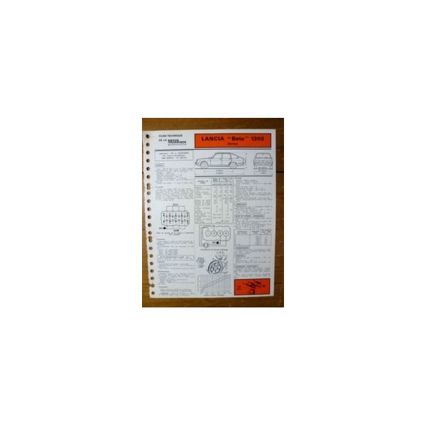 Beta 1300 Fiche Technique Lancia
