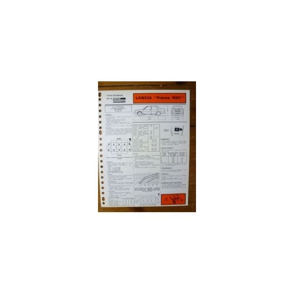 Prisma 1500 Fiche Technique Lancia