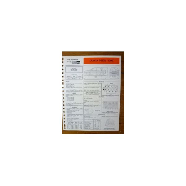 Delta 1300 Fiche Technique Lancia