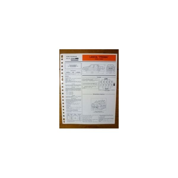 Prisma TD Fiche Technique Lancia
