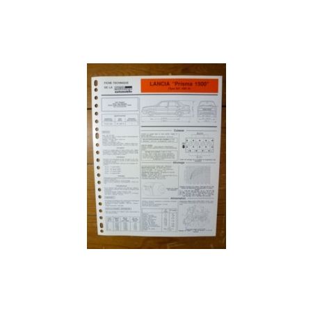 Prisma 1500 Fiche Technique Lancia