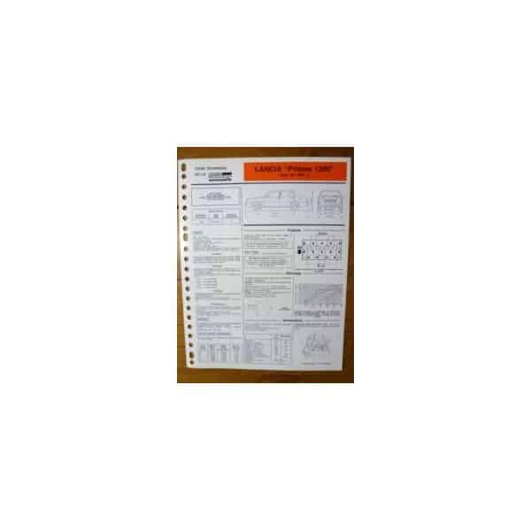 Prisma 1300 Fiche Technique Lancia