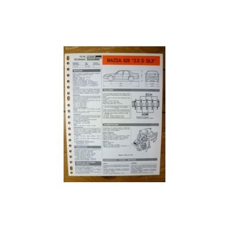 626 2.0 D DLX Fiche Technique Mazda