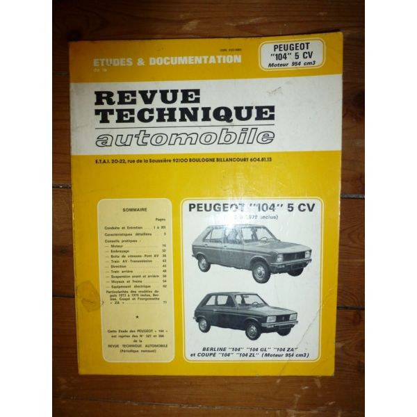 104 5CV Revue Technique Peugeot