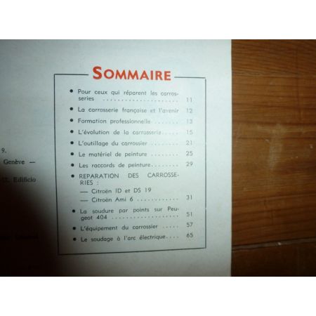 ID DS 19 AMI6 Revue Technique Carrosserie Citroen