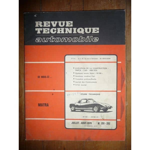 M530 Revue Technique Matra Simca