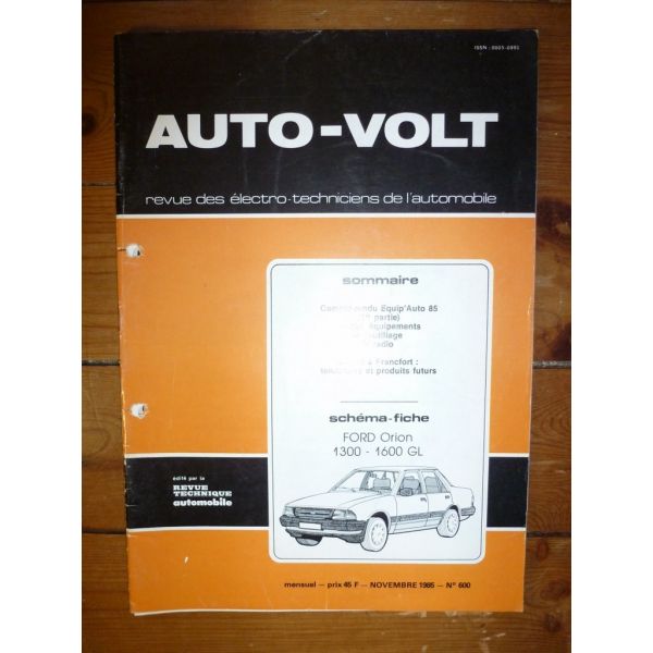 Orion 1300 1600 GL Revue Technique Electronic Auto Volt Ford