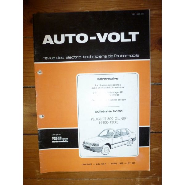 309 GL GR Revue Technique Electronic Auto Volt Peugeot