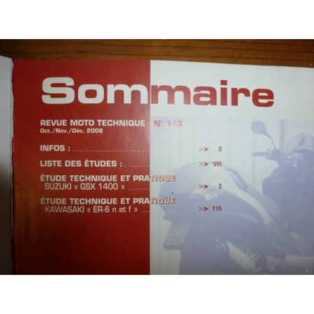 ER-6 GSX1400 Revue Technique moto Kawasaki Suzuki