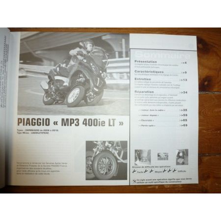MP3 400ie XJ6 Diversion Revue Technique moto Piaggio Yamaha